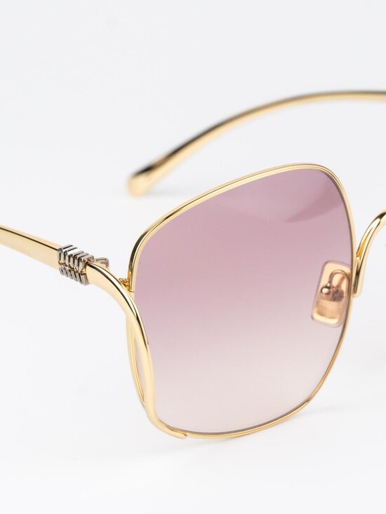 Miu Miu Women Sunglasses Gold Pink Gradient Square MUA57S 5AK40S  NEW AUTHENTIC main image 6